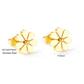 Damen Ohrstecker im eleganten Blumen-Design aus goldplattiertem Edelstahl Shop Nory