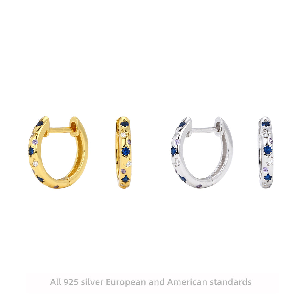 Damen Creolenohrringe mit funkelnden Zirkonsteinen und edlem Design Shop Nory