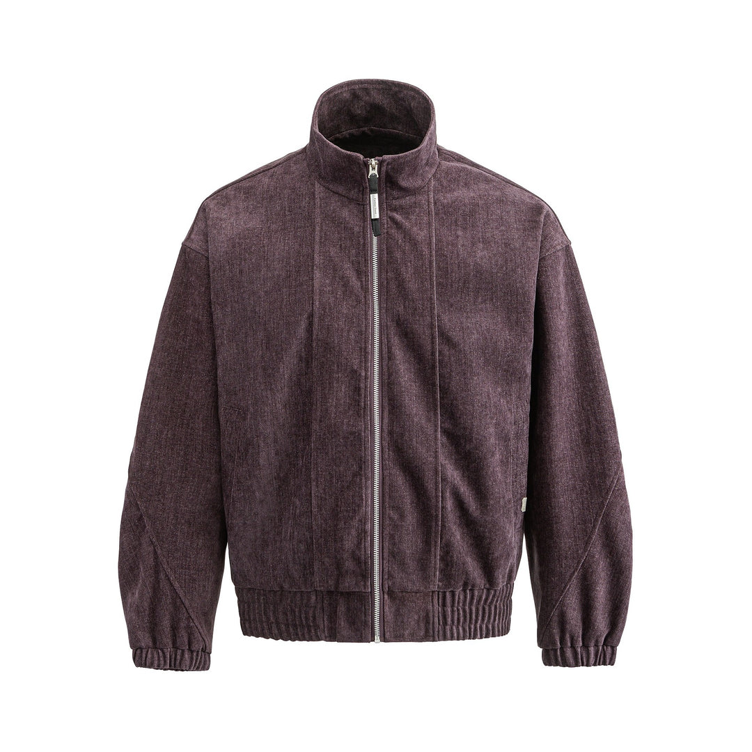 Unisex Boxy‑Bomberjacke aus strukturiertem Denim‑Optik mit hohem Stehkragen Shop Nory