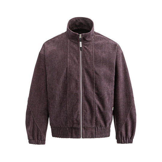 Unisex Boxy‑Bomberjacke aus strukturiertem Denim‑Optik mit hohem Stehkragen Shop Nory
