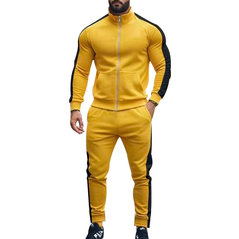 Herren Sportlicher Trainingsanzug mit modernem Stehkragen und praktischen Taschen