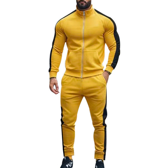 Herren Sportlicher Trainingsanzug mit modernem Stehkragen und praktischen Taschen