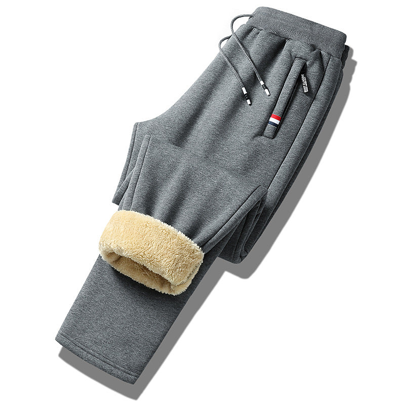 Herren Fleecegefütterte Jogginghose mit Teddyinnenfutter, Kordelzug und schmaler Bündchenpassform Shop Nory