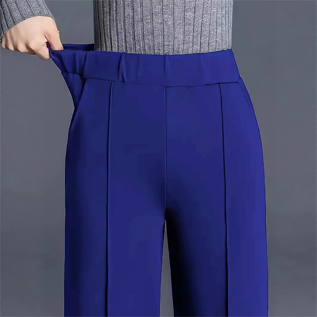 Damen Elegante hochtaillierte Palazzo-Hose mit Bügelfalte und weitem Bein Shop Nory