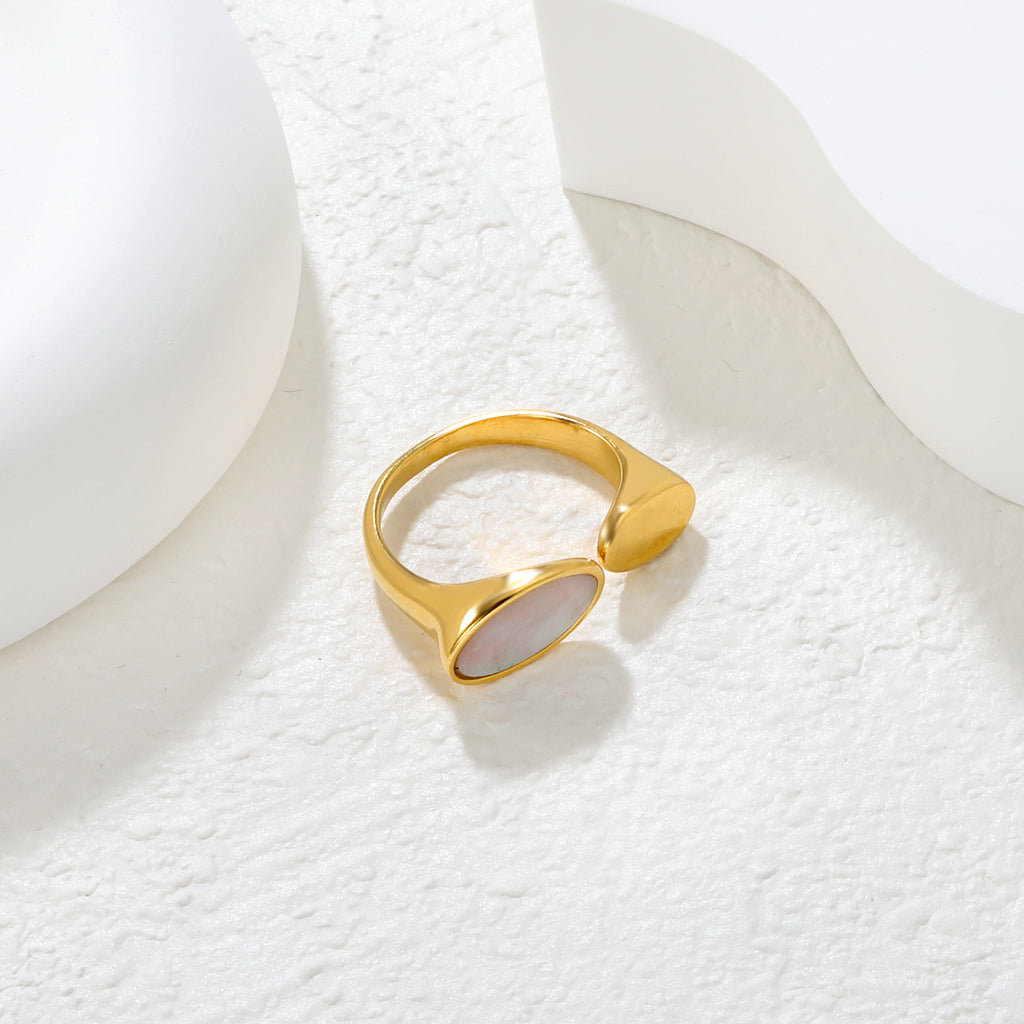 Damen modischer Ring mit verstellbarem Design und elegantem Perlenakzent Shop Nory