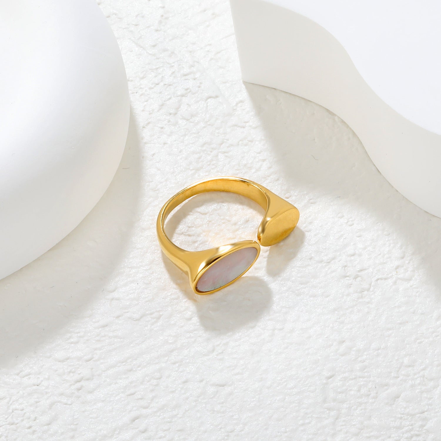 Damen modischer Ring mit verstellbarem Design und elegantem Perlenakzent Shop Nory