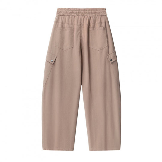 Unisex Lockere Cargo-Hose mit elastischem Bund, Tunnelzug und aufgesetzten Klappentaschen Shop Nory