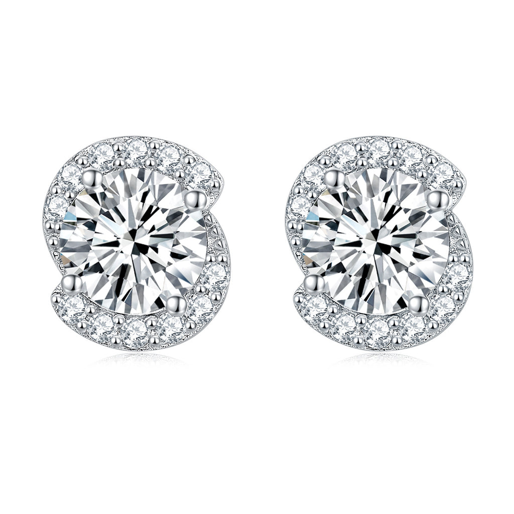 Damen Ohrringe mit stilvollem Schmetterlingsdesign und funkelndem Zirkonia-Besatz Shop Nory