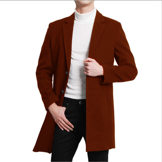 Herren eleganter Langblazer mit schmalem Schnitt und praktischen Taschen