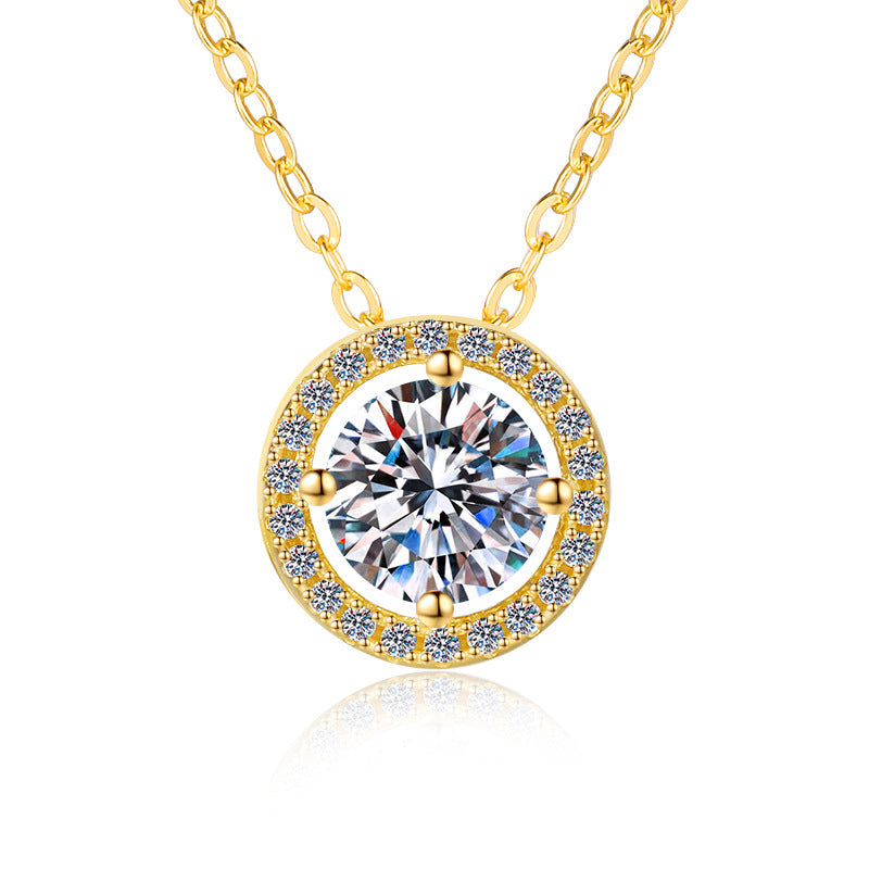 Damen Halskette mit funkelndem Zirkonia-Anhänger und hochwertiger Veredelung Shop Nory