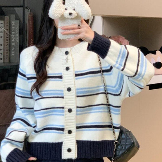 Damen Gemusterter Strickcardigan Shop Nory