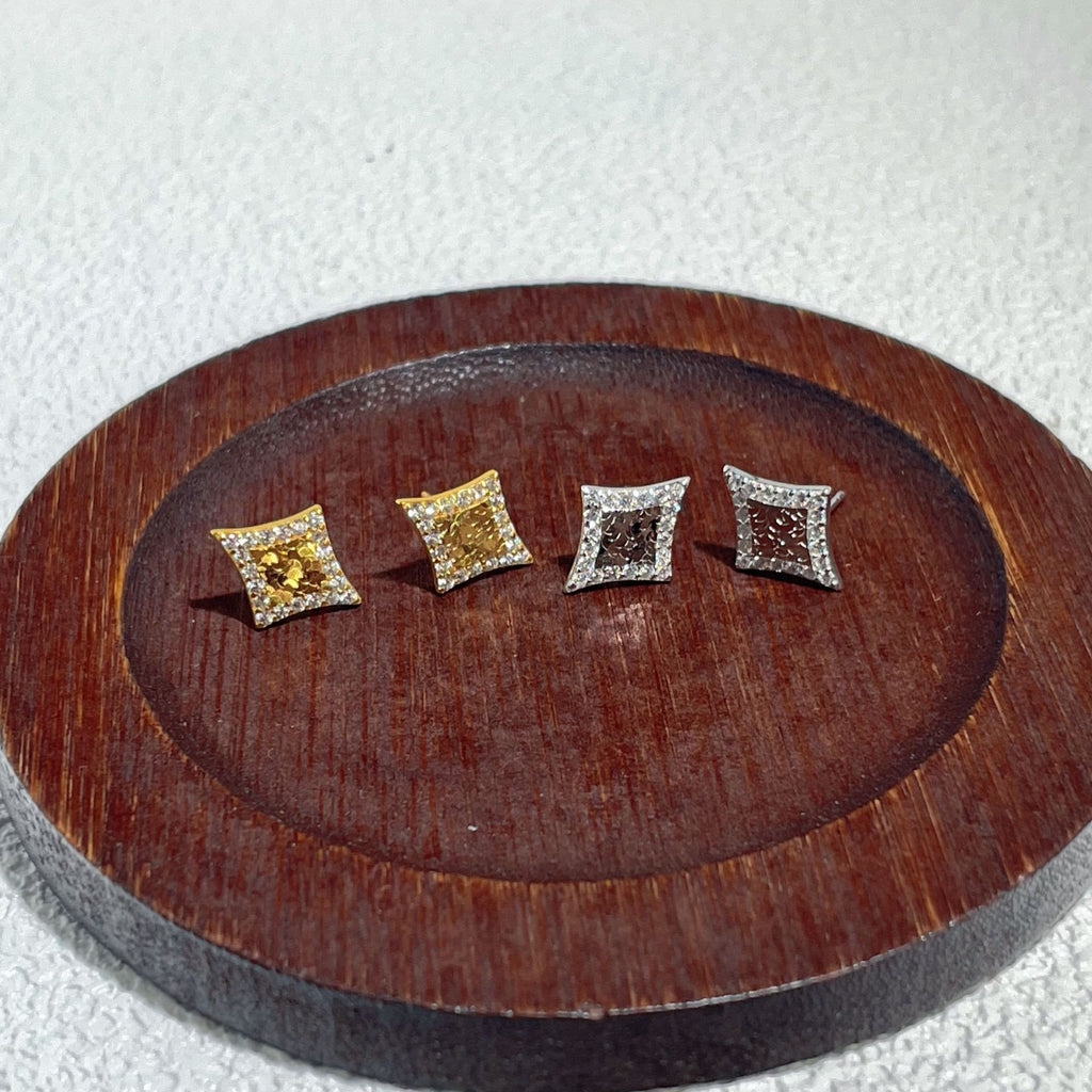Damen Funkelnde Diamantohrringe im eleganten Rauten-Design Shop Nory