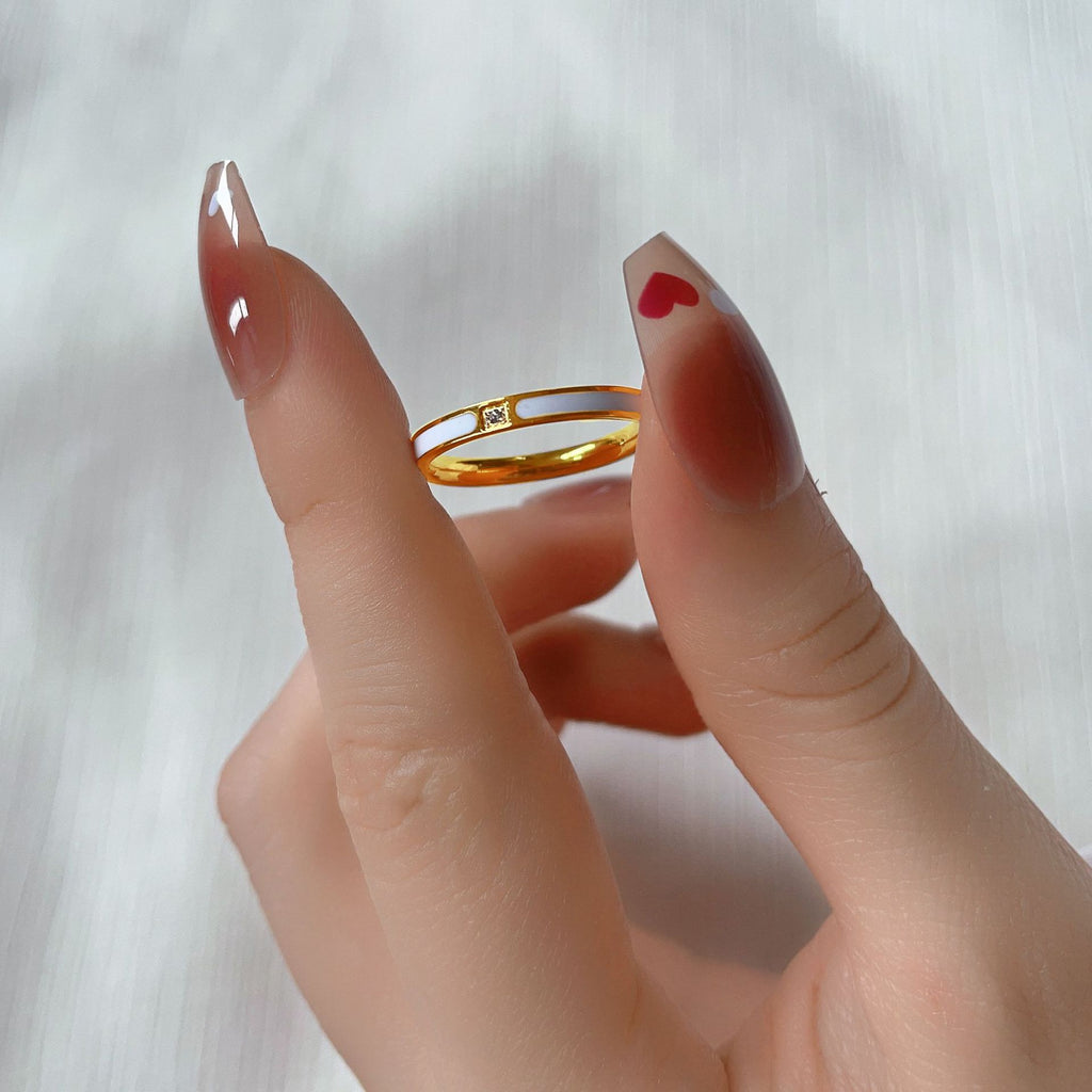 Damen Stilvoller Minimalistischer Ring mit Zirkonia Shop Nory