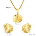 Damen Schmuckset mit Muschel-Anhängern und eleganter Gliederkette Shop Nory