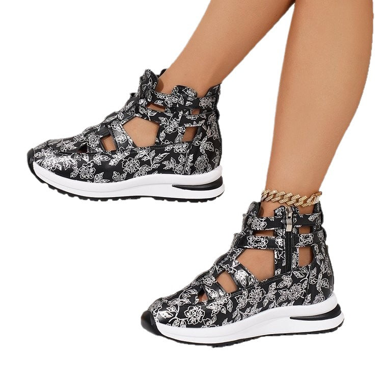 Damen Designer-Sneaker mit floralem Muster