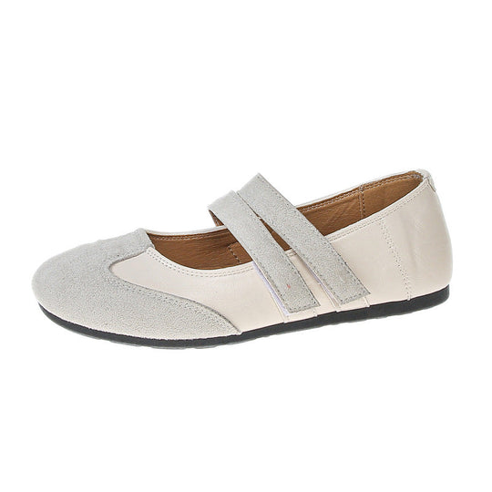 Damen Ballerina-Schuhe mit doppelt verstellbarem Riemen Shopnory
