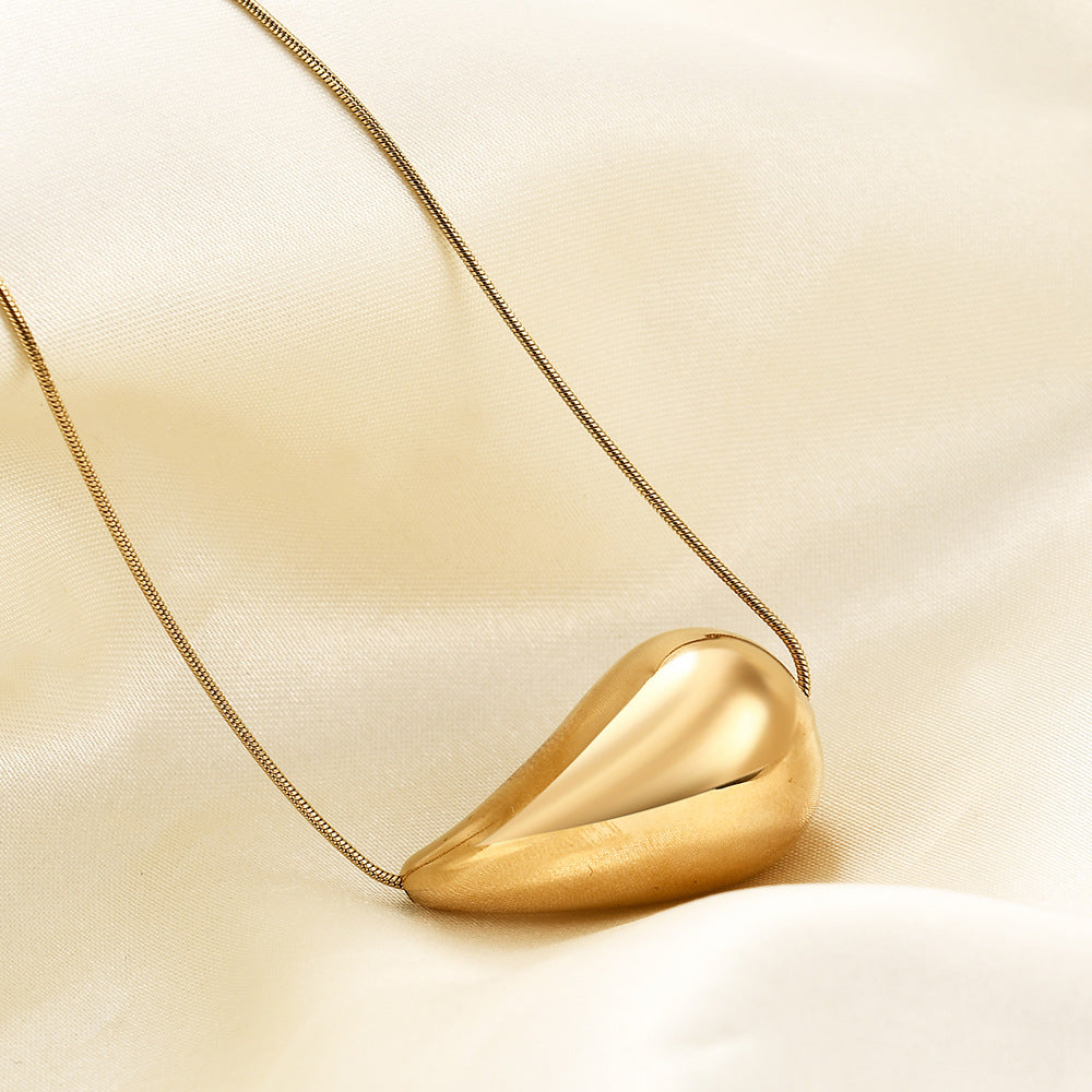 Damen Elegante Kette mit tropfenförmigem Anhänger aus hochwertigem Edelstahl Shop Nory