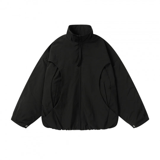 Unisex Leichter technischer Blouson mit Stehkragen, durchgehendem Reißverschluss und Tunnelzugsaum Shop Nory