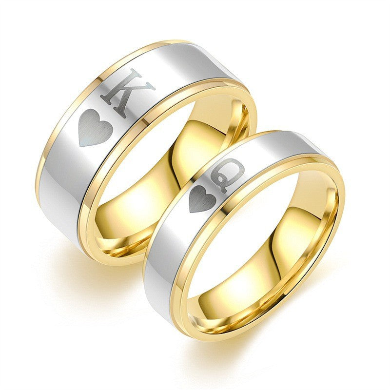 Herren Ring mit eingraviertem Liebesmotiv und hochwertiger Edelstahl-Oberfläche Shop Nory