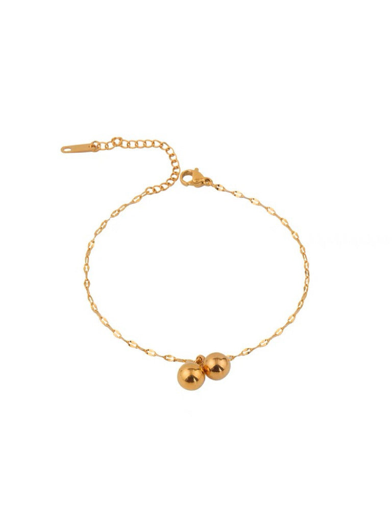 Damen Luxe Minimalistische Perlen Fußkette Shop Nory