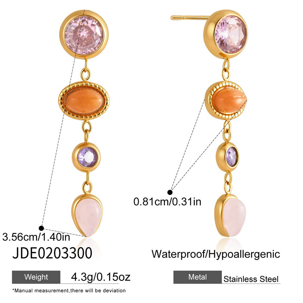 Damen Ohrhänger mit einzigartigem Edelstein-Design und hypoallergenen Eigenschaften Shop Nory