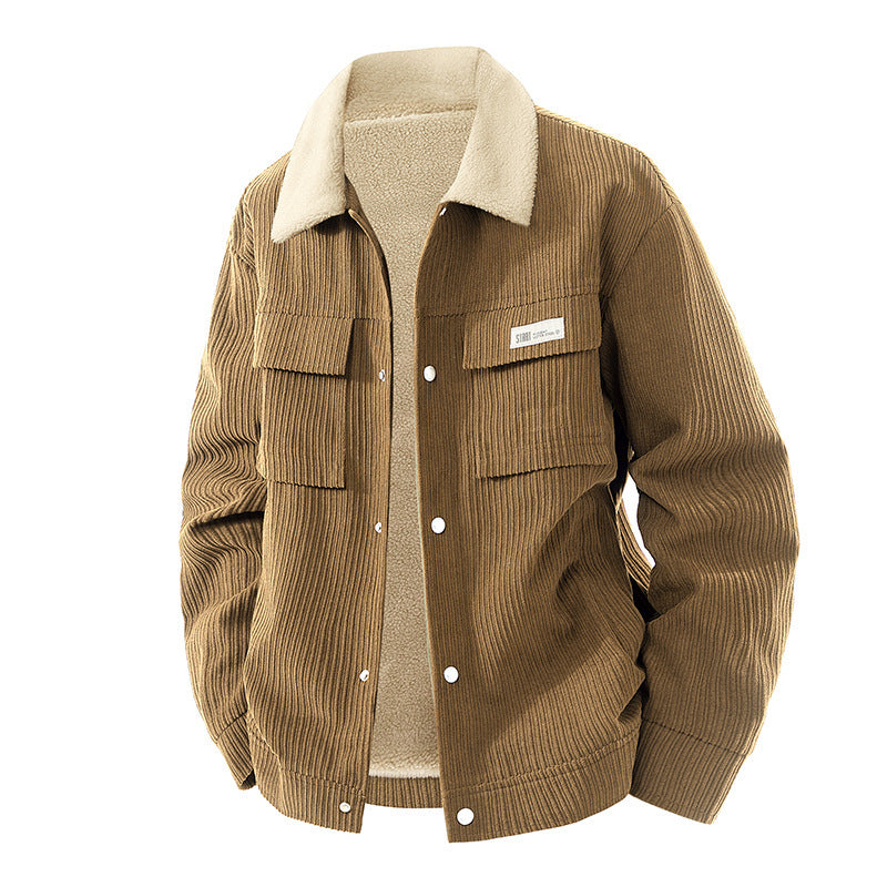 Herren Modische Cordjacke mit Fleecefutter Shop Nory