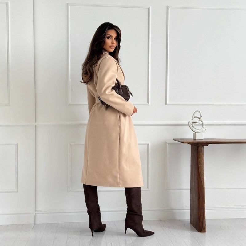 Damen Eleganter und  modischer Wollmantel