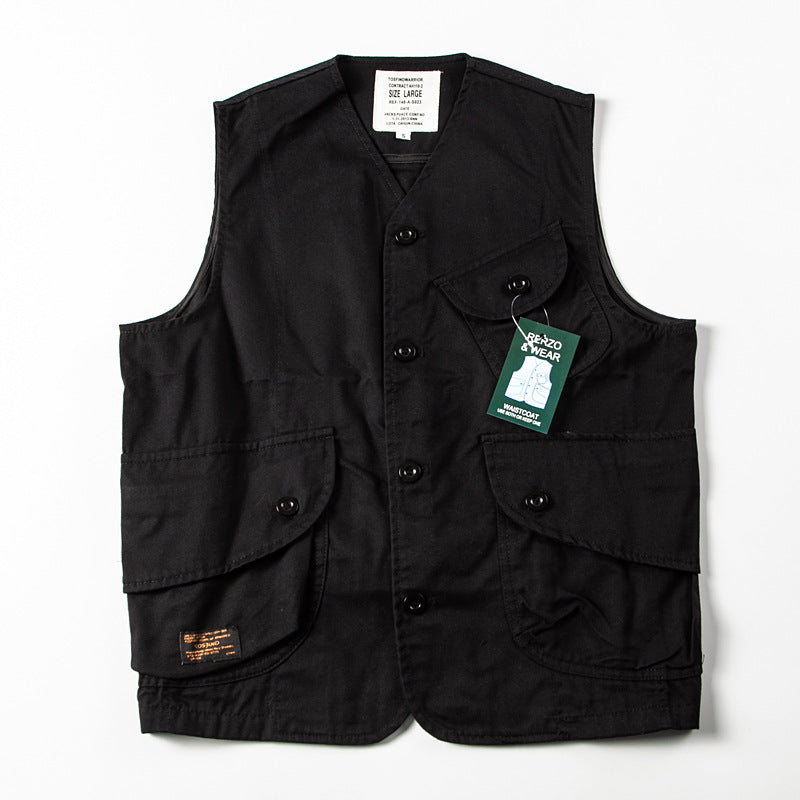Herren Utility‑Weste mit mehreren Pattentaschen aus robustem Canvas Shop Nory