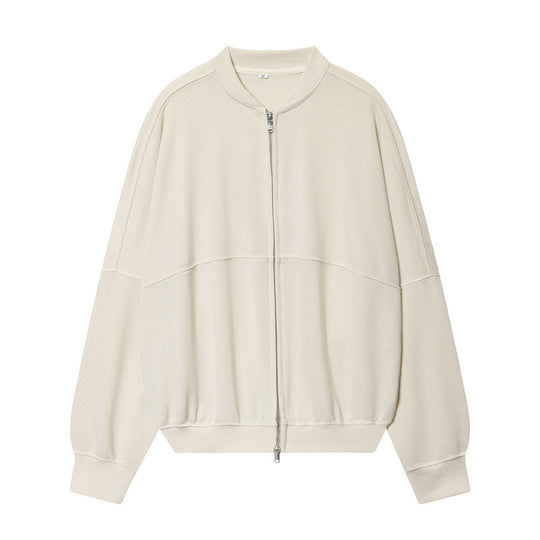 Damen Oversize-Sweatjacke mit Zwei-Wege-Reißverschluss und geripptem Bund Shop Nory
