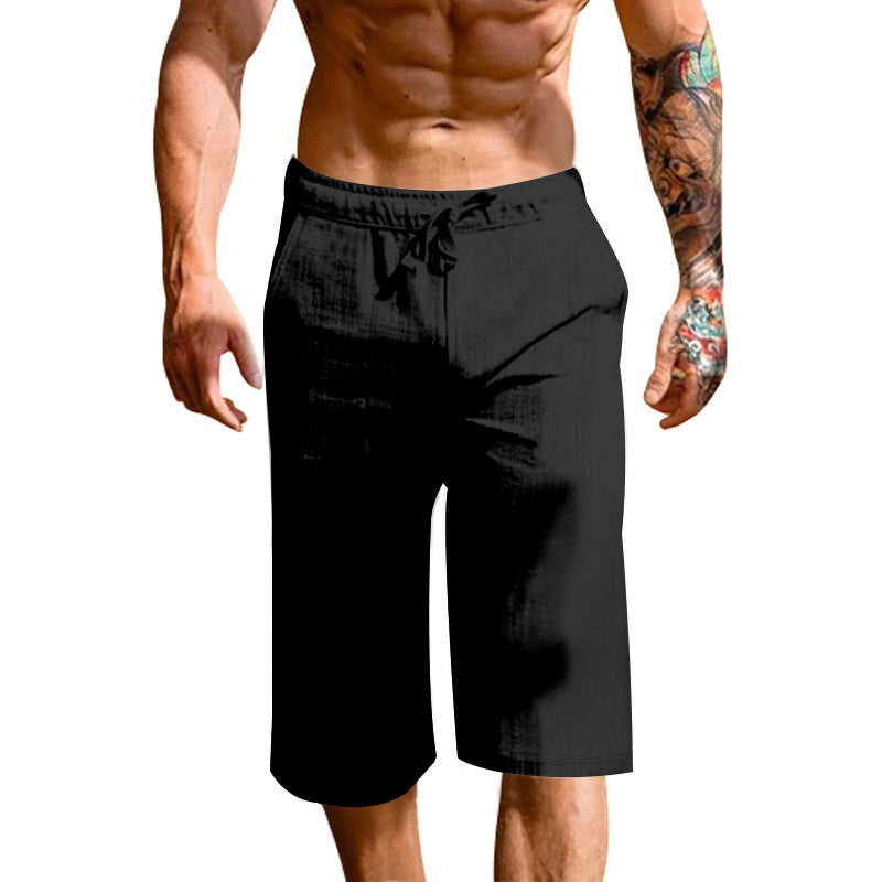 Herren bequeme Sport-Shorts mit elastischem Bund und verstellbarem Kordelzug Shopnory