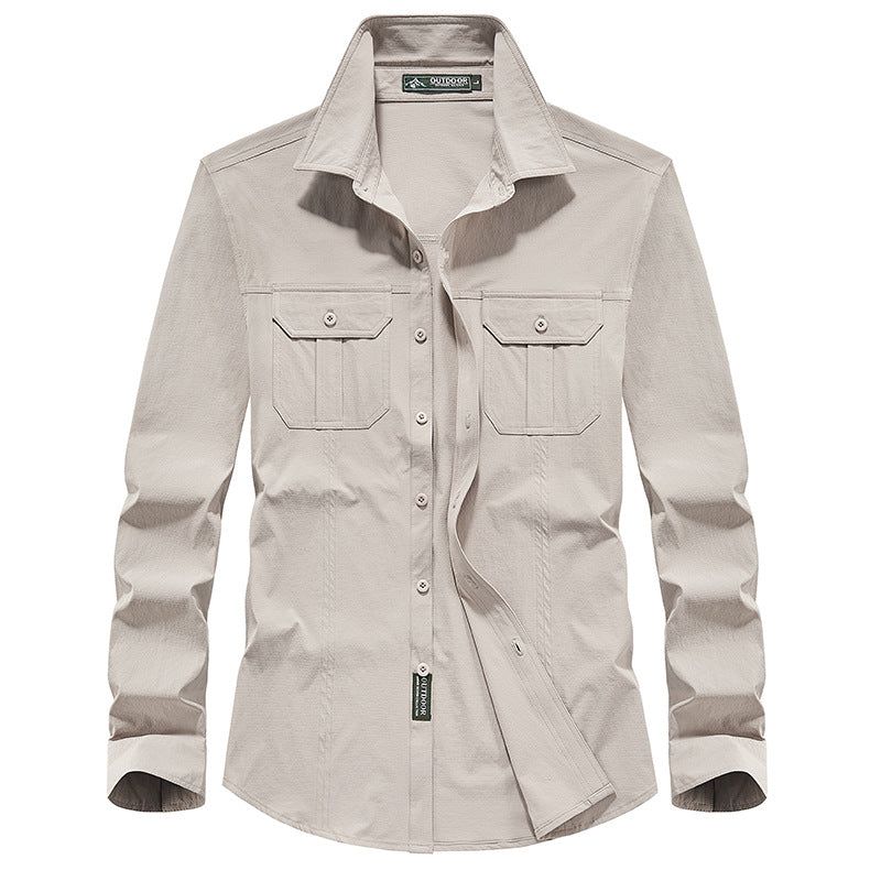 Herren Outdoor-Hemd mit Brustklappen, Ripstop-Gewebe und Regular-Fit Shop Nory