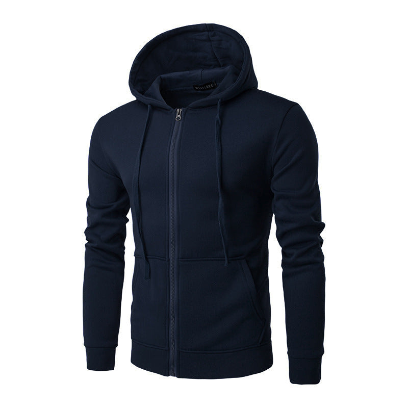 Herren nan Slim-Fit Kapuzensweatjacke mit mittigem Reißverschluss, doppellagiger Kapuze und praktischen Eingrifftaschen Shop Nory