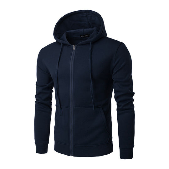 Herren nan Slim-Fit Kapuzensweatjacke mit mittigem Reißverschluss, doppellagiger Kapuze und praktischen Eingrifftaschen Shop Nory
