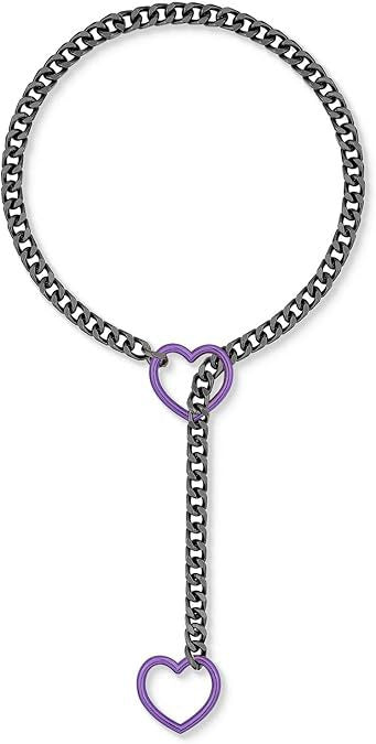 Damen auffällige Kette mit Herzanhängern und charakteristischem Design Shop Nory