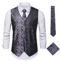 Herren elegante Anzugweste mit eleganten Paisley-Muster und passendem Zubehör ShopNory