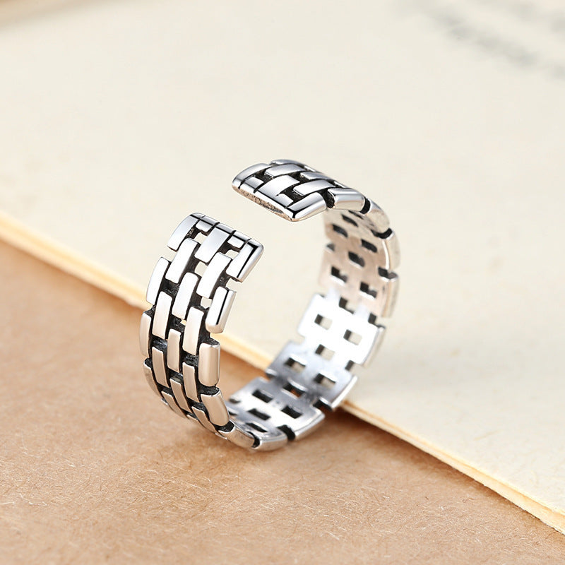Damen Stilvoller Verstellbarer Ring aus Edelstahl Shop Nory