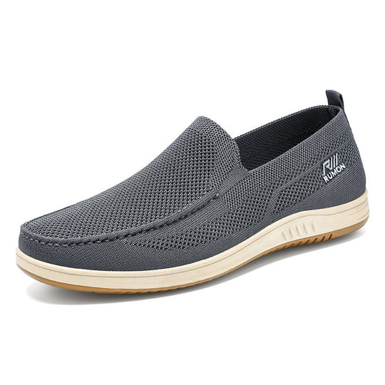 Herren nan leichtgewichtiger Mesh-Mokassin-Slipper mit nahtlosem Strickoberteil, Memory-Komforteinlage und rutschfester Flexsohle Shop Nory