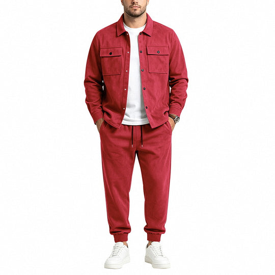 Herren Overshirt- und Jogginghose-Set aus weichem Baumwollmix Shop Nory