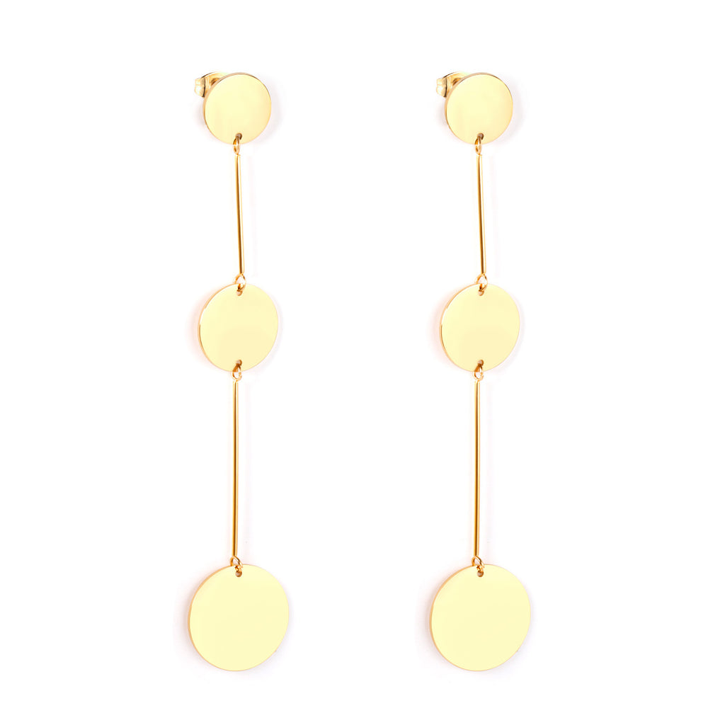 Damen Hängende Ohrstecker mit modernem Ketten-Design und vielseitigem Goldfinish Shop Nory
