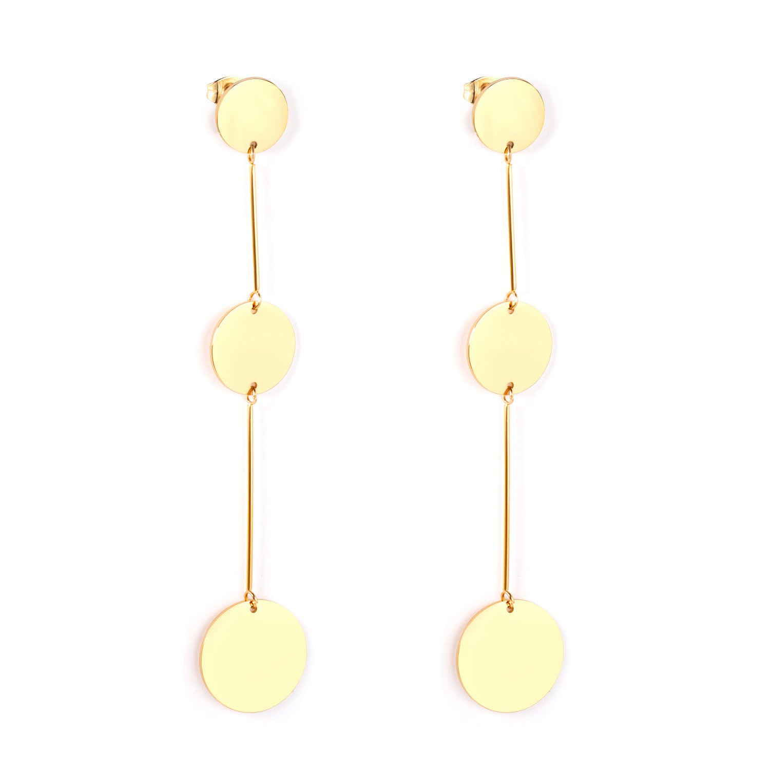 Damen Hängende Ohrstecker mit modernem Ketten-Design und vielseitigem Goldfinish Shop Nory