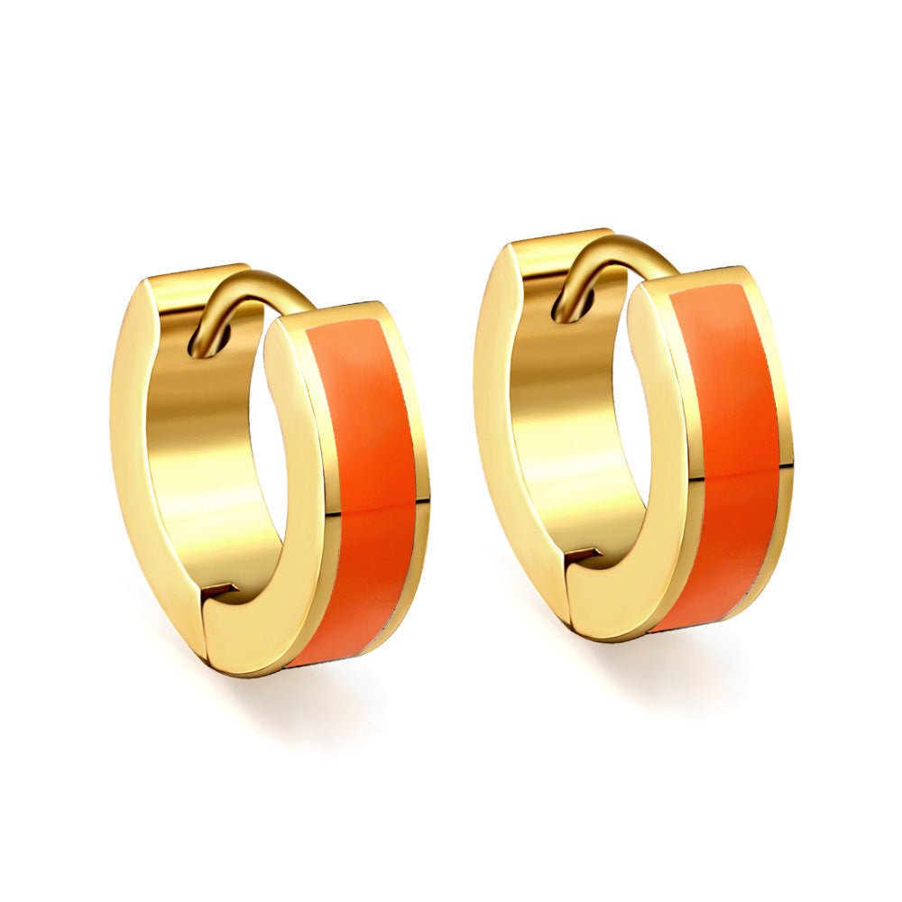 Damen Hängende Creolen mit elegantem Design und farbigen Akzenten Shop Nory