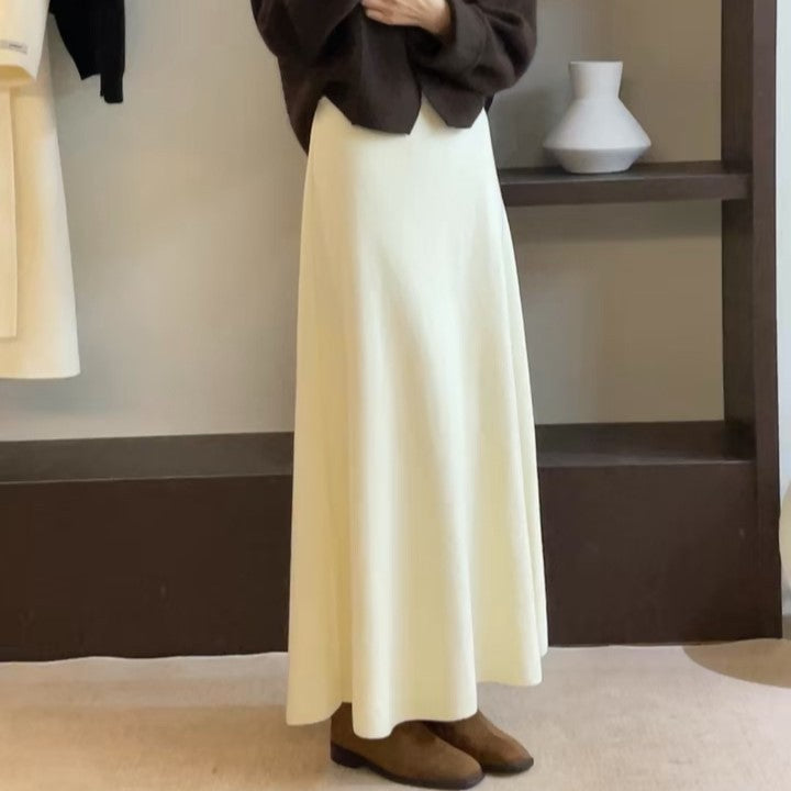 Damen Eleganter Maxirock mit fließendem Schnitt Shop Nory