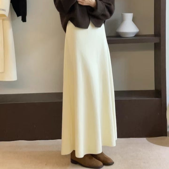 Damen Eleganter Maxirock mit fließendem Schnitt Shop Nory
