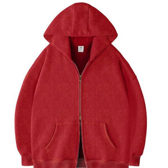 Unisex Oversized Kapuzenjacke mit Doppelreißverschluss und Kängurutaschen Shop Nory