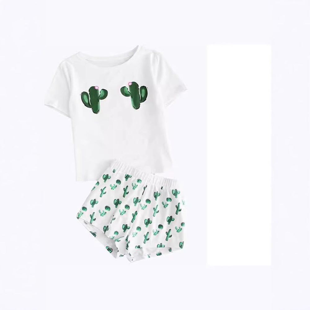 Damen Pyjama-Set mit humorvollem Print und bequemer Passform