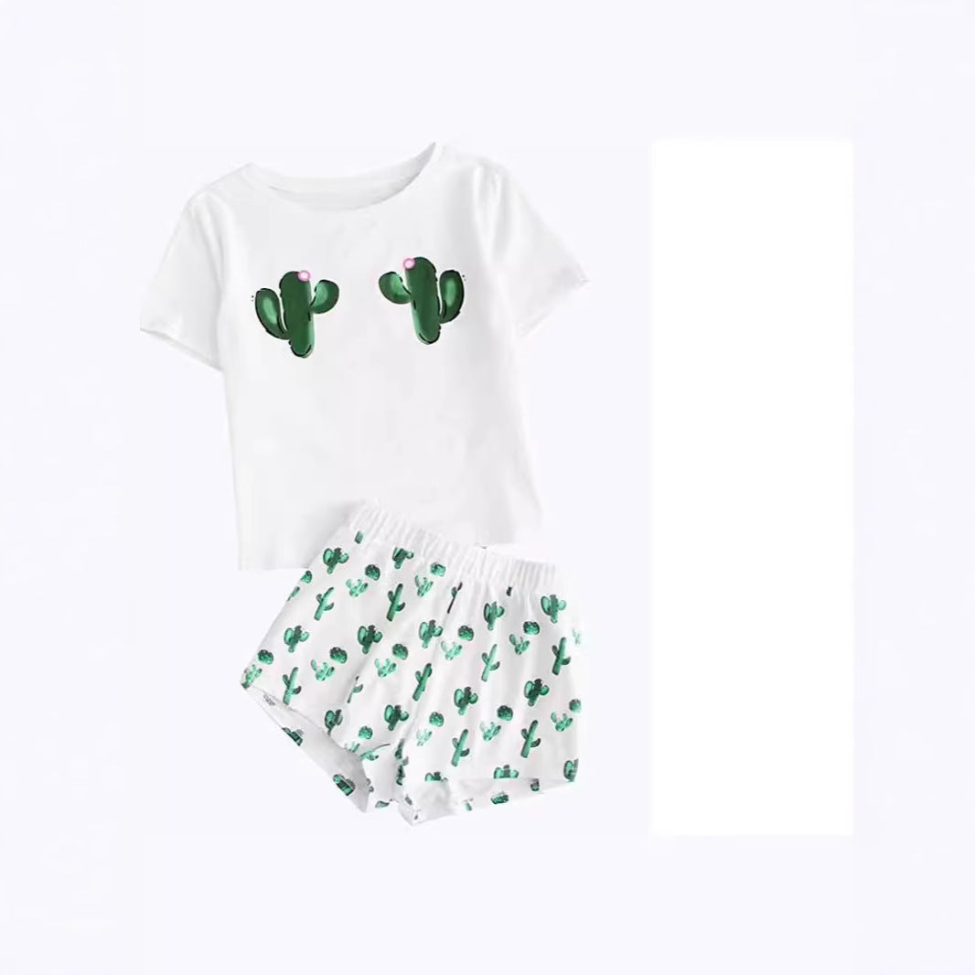 Damen Pyjama-Set mit humorvollem Print und bequemer Passform