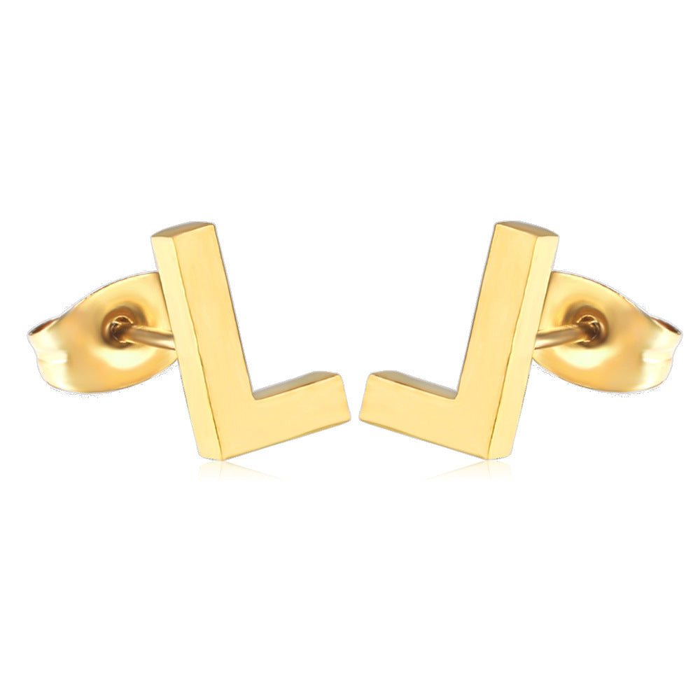Damen elegante Buchstaben-Ohrstecker Shop Nory