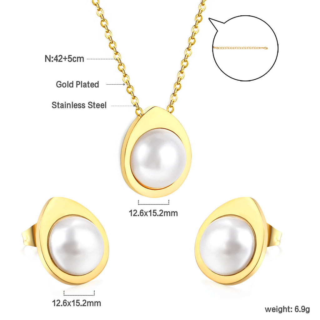 Damen Schmuckset mit Kruzifix-Anhänger und passenden Ohrringen Shop Nory