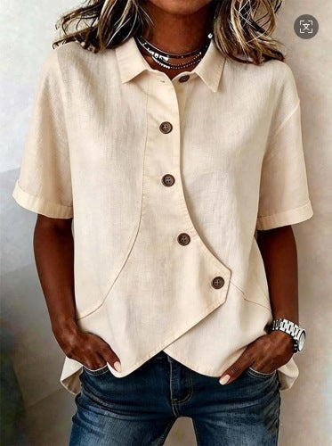 Damen Besonders gestaltete Bluse mit einzigartigem Knopfdetail