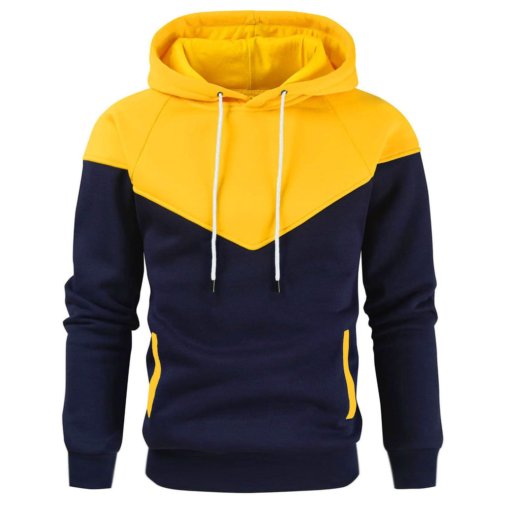 Herren modischer Hoodie mit innovativem Patchwork-Design